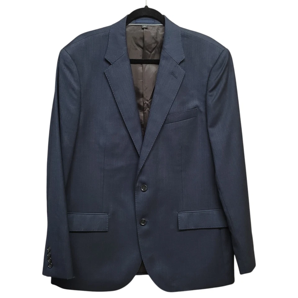 J.CREW BLUE LUDLOW SLIM FIT ITALIAN STRETCH WORSTED WOOL SUIT JACKET J3272 42R