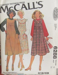 Vestido ajustado vintage años 70 McCalls 6288 para mujer 14 jersey solero tejido patrón superior - Imagen 1 de 2