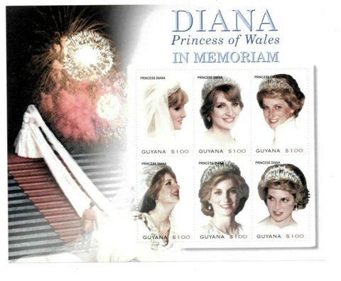 Guyana - 2002 - Princess Diana - Sheet Of 6 - MNH Cover