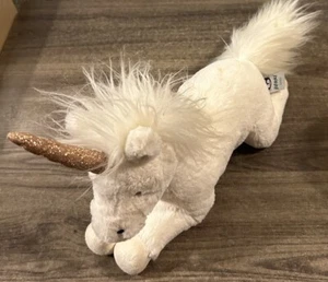Jellycat Medium Luna Unicorn 12" Plush Stuffed Animal White Glittered Gold Horn - Picture 1 of 6