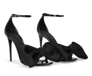 Chic Womens High stiletto Heel Bowknot Sandals Peep Toe Strappy Shoes Oversize - Picture 1 of 6