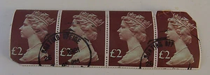 Queen Elizabeth II 2 Pound used stamps UK postmarked 1981 - Picture 1 of 2
