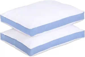 Gusseted Bed Pillow 2/12-Pack King & Queen Hypoallergenic Breathable Polycotton - Picture 1 of 31