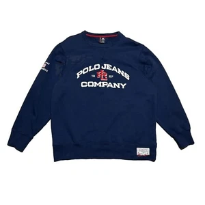 Vintage Ralph Lauren Polojeans Co. Logo Rechtschreibung NEU Sweatshirt - Herren groß - Bild 1 von 12