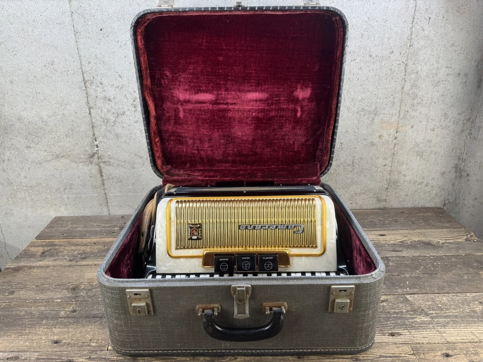 Acordeón Camerano vintage con estuche vintage funcionando  Foto 1 de 4