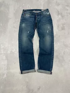 Rokker Jeans Japan Selvedge Moto Equitazione Cultura Blu Denim Uomo W32 L32 - Foto 1 di 23