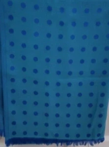 NEW Talbots  Blue/Turquoise Striped & Dots Silky Polyester Scarf 72" x 28" ($59) - Picture 1 of 12
