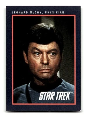 Tarjeta coleccionable Impel Star Trek 1991 25 aniversario #107 Leonard McCoy Bones Foto 1 de 4