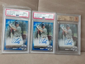 LOT OF 3 TRISTEN LUTZ 2017 BOWMAN CHROME ROOKIE AUTOS PSA BGS - Picture 1 of 2