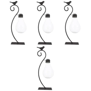 4 Stück Glas-Blumenvase, dekorativer Übertopf mit Metallständer für Wohnzimmer, - Bild 1 von 12