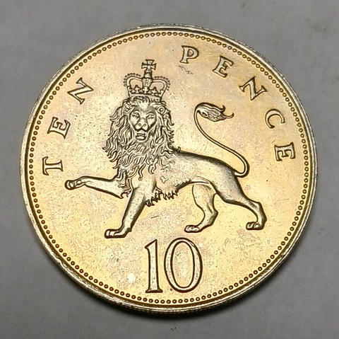1982 Great Britain 10 Pence - BU Type - UK - Only 205,000 Minted! Cover