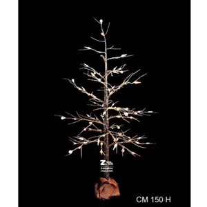 ALBERO DI NATALE DA INTERNO CM 150 H CON 80 PALLINE E GHIACCIO LUMINOSO A LED - Foto 1 di 1