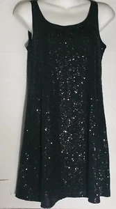 Eileen Fisher Black Silk Sequin Long Tank Top Extra Small XS Slim Occasion NWT - Picture 1 of 6