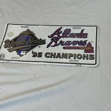 Atlanta Braves Memorabilia - Unopened License Plate 1995 World Series Champions