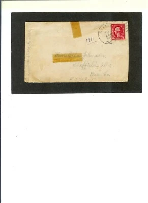 US ENTIRE    pmk 1-7-1911  Steele, ND. to Sheffield, IL.  with Enclosure - Image 1 of 4