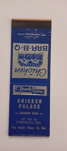 Chicken Palace Cornwall Ontario Canada Matchcover Lot 240 - Picture 1 of 1