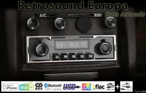 Retrosound Europa Oldtimer Retro Autoradio Bluetooth Radio USB MP3 Motor-6DAB - Bild 1 von 11