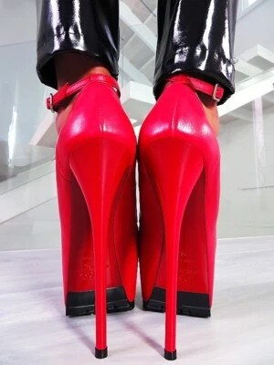 Escarpins en cuir à plateforme style DS à talons aiguilles 1969 fabriqués en ... - Photo 1/4