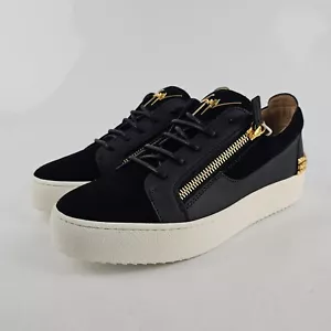 Giuseppe Zanotti May London Black Low Top Sneakers New Size 42 US 9 - Picture 1 of 11