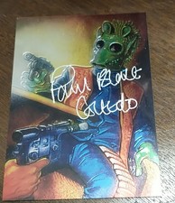 Star Wars Topps Finest GREEDO Card Signed Paul Blake A New Hope