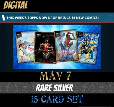 TOPPS MARVEL COLLECT TOPPS NOW DIGITAL MAY 7 2025 SILVER RARE 15 CARD SET - Image 1 of 2