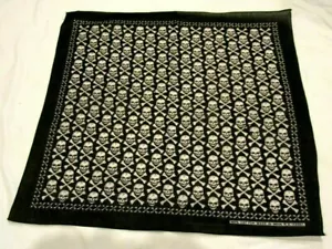 Small Skulls&Crossbones Throughout Bandanna Face Mask,Head Wrap,Wristband-New! - Picture 1 of 1
