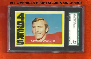 Topps Football Dave Wilcox 1972 # 69 clasificación SGC 8 casi como nuevo/como nuevo - Imagen 1 de 2