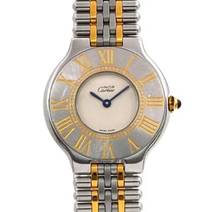 Cartier Must 21 Van Thian W10050F4 Quarz cremefarbenes Zifferblatt Jungenuhr 90285453 - Bild 1 von 6