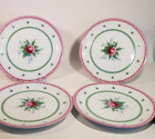 Block Spal Portugal Porcelain Lyric Rose Set 4 Salad Plate Pink Rose Floral