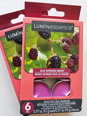 Sun Ripened Berry Tea Candles - Lot of 2 ( Total 12 Candles ) - Image 1 of 3