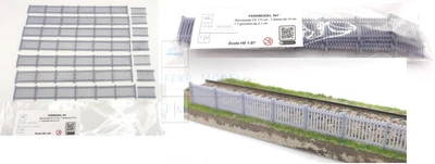 FERRMODEL 547 - Staccionata FS 113 cm, 7 strisce da 14 cm + 7 giunzioni da 2,1