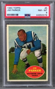 1960 Topps Jim Parker #5 PSA casi nuevo/como nuevo 8 Baltimore Colts - Imagen 1 de 2