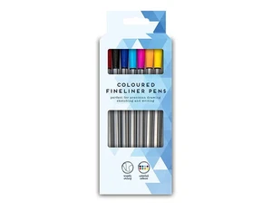 8PK Coloured Fine Liner Pens Precision Drawing Sketching Writing Nib Smooth - Picture 1 of 1