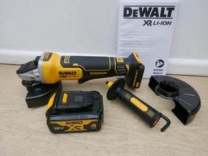 DeWALT DCG406 18v 125mm 5" paddle switch angle grinder bare unit + DCB182 4 ah - Picture 1 of 4