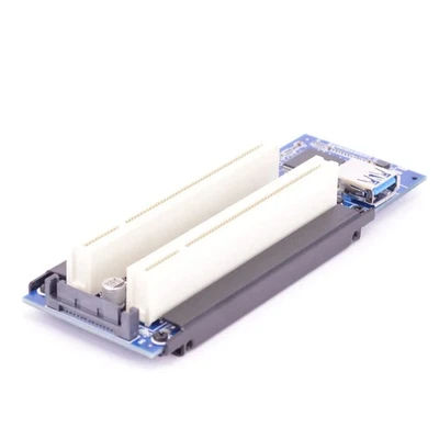 PCIe x1 x4 x8 x16 to Dual PCI slots adapter pci express to pci card With USB 3 - Image 1 of 4