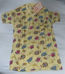 Vintage NWT Jolie Intimates One Size Bedtime Snacks V-Neck Long Shirt - Picture 1 of 7