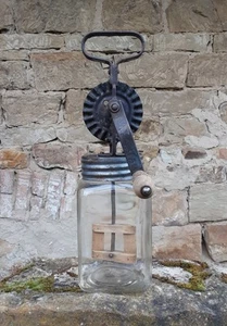 ***ANTIKE BUTTERSCHLEUDER*SAHNESCHLEUDER*RÜHRGERÄT*HANDRÜHRER*1 LITER GLAS*** - Bild 1 von 10