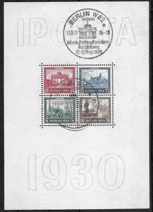 GERMANIA Reich 1930 Mint NH IPOSTA foglio ricordo Michel #1 CV €2000 FIRMATO BPP - Foto 1 di 2