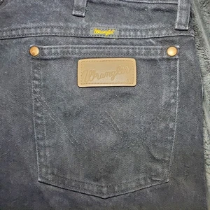 Wrangler A004 Jeans Herren 34x34 schwarz Medium Wash Cowboy Schnitt gerades Bein - Bild 1 von 4