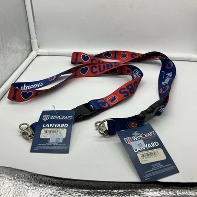 Lot Of 2 - NEW MLB Chicago Cubs Double Sided Printed Lanyard Keychain Wincraft - Image 1 of 4