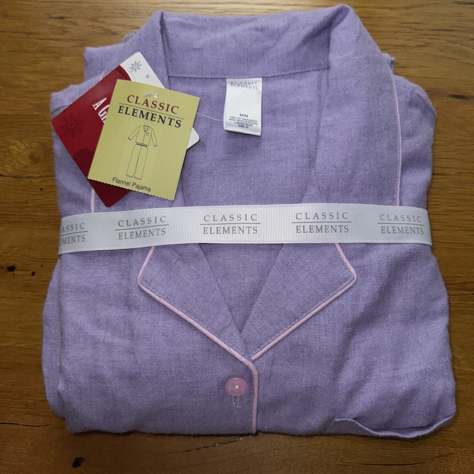 Conjunto de pijama polar Sears Classic Elements para mujer ropa de salón púrpura claro  Foto 1 de 4