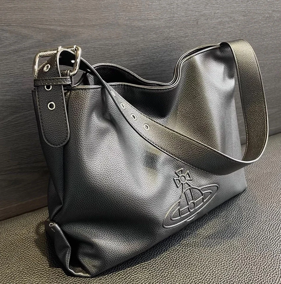 Vivienne Westwood Black Leather Tote Bag - Image 1 of 4