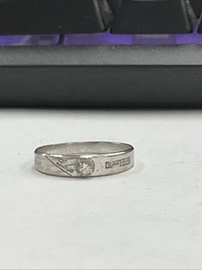 Size 9 18k White Gold 2.8g Ring With Diamond 226127 - Picture 1 of 10