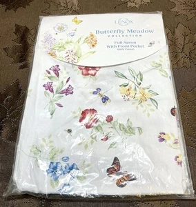 Lenox Butterfly Meadow Collection Full Apron w/ Front Pocket New Unused - Picture 1 of 3