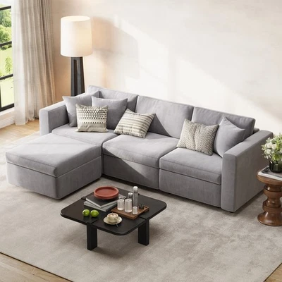 Juego de sofá seccional Loveseat 2 asientos sofá modular en forma de L pequeño salón Foto 1 de 4