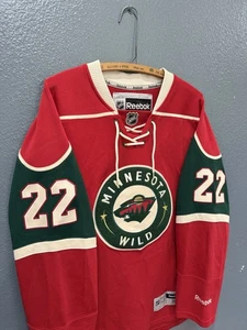 Y2K Reebok NHL Minnesota Wild Niederreiter Red Stitched Hockey Jersey Medium - Picture 1 of 7