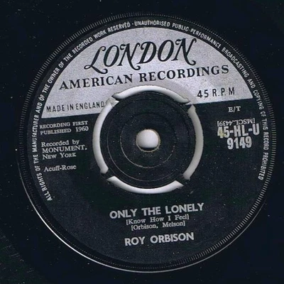 Roy Orbison Only The Lonely 45 rpm Here Comes That Song Again British Pressing - Image 1 of 2