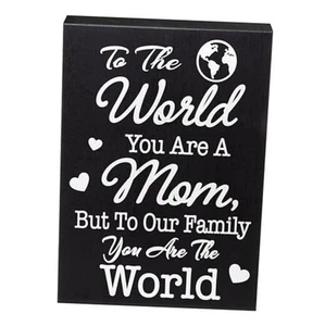 Mom Gift Sign - Handmade Wooden Quote Plaque for Mothers Day, Birthday, - Picture 1 of 7