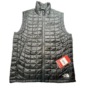 The North Face Thermoball Black Puffer Trek Vest Mens Medium Kevin McCarthy Logo - Picture 1 of 14