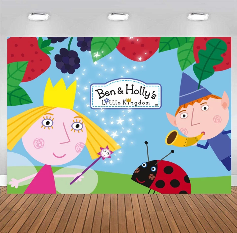 Ben And Holly Backdrop Kids Birthday Party Decorations Photo Background Banner - Image 1 of 4